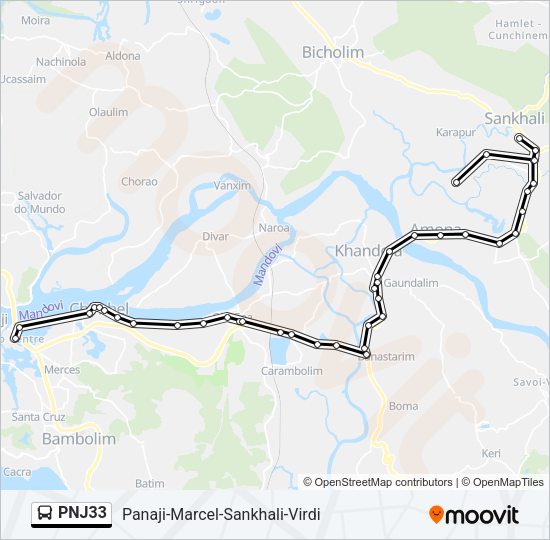 PNJ33 Bus Line Map