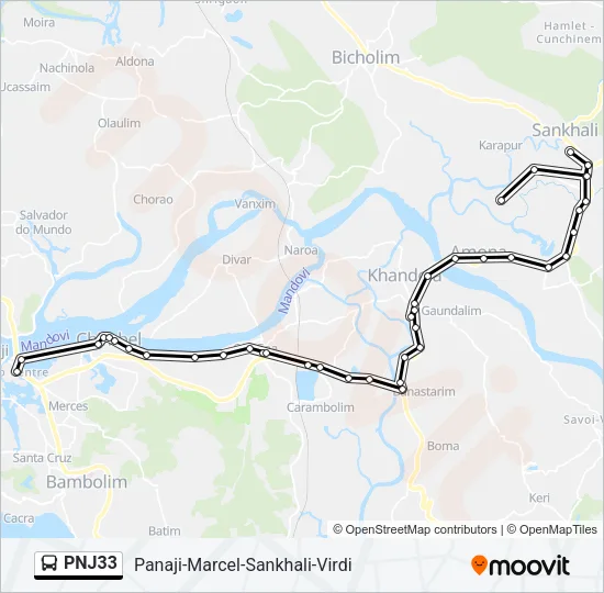PNJ33 Bus Line Map