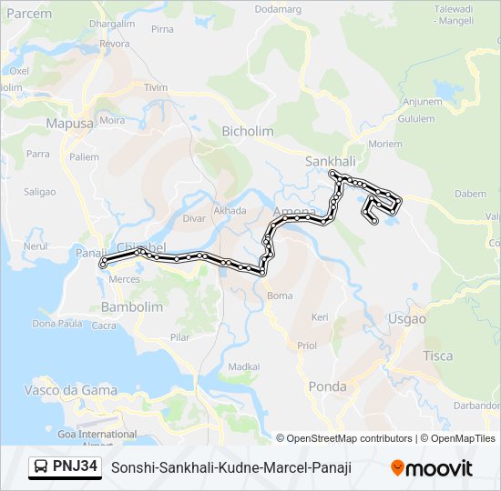 PNJ34 Bus Line Map