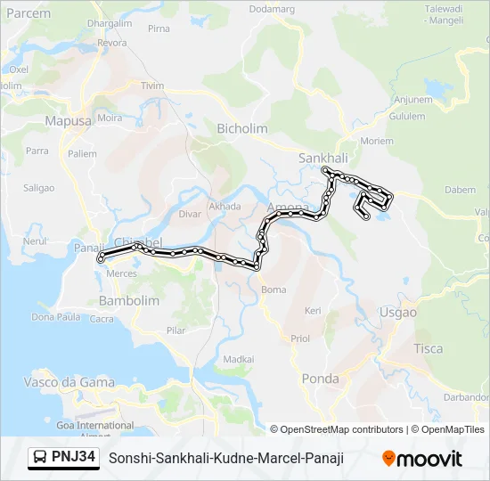 PNJ34 Bus Line Map