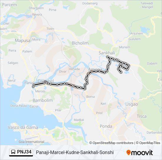 PNJ34 Bus Line Map