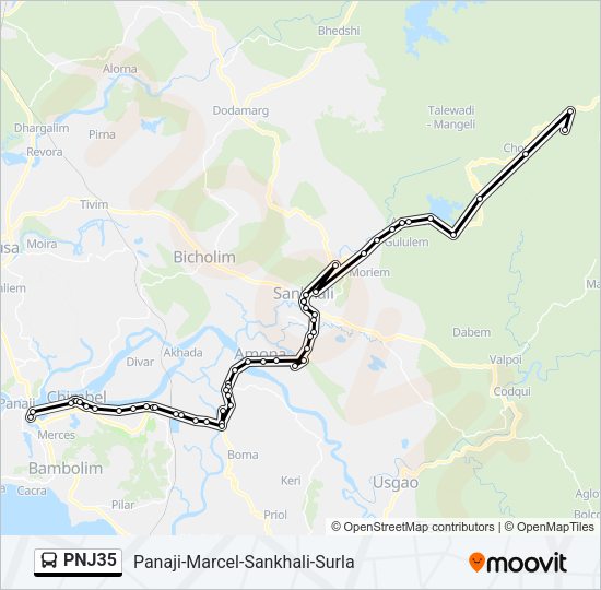 PNJ35 Bus Line Map
