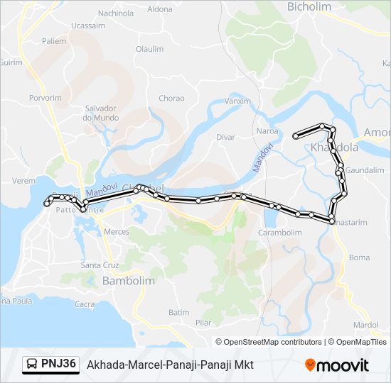 PNJ36 Bus Line Map