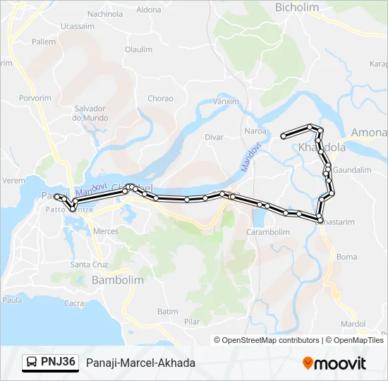 PNJ36 Bus Line Map