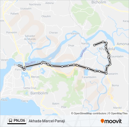 PNJ36 Bus Line Map