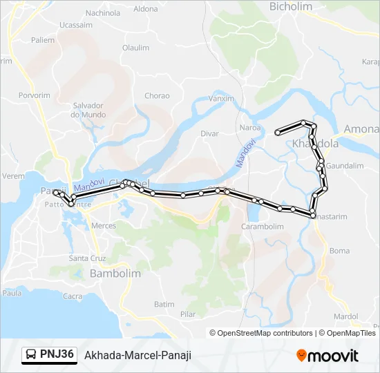 PNJ36 Bus Line Map