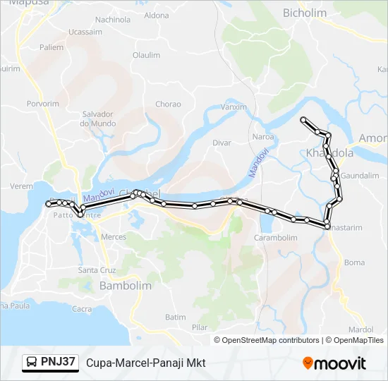 PNJ37 Bus Line Map