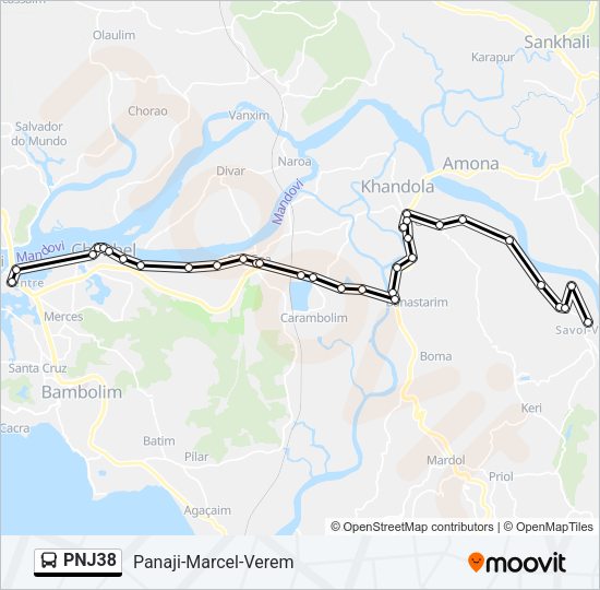 PNJ38 Bus Line Map
