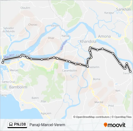 PNJ38 Bus Line Map