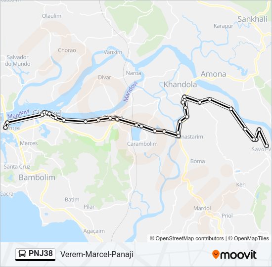 PNJ38 Bus Line Map