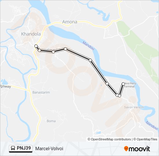 PNJ39 Bus Line Map