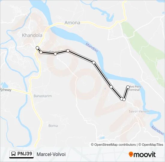 PNJ39 Bus Line Map