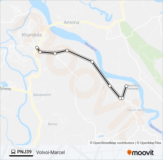PNJ39 Bus Line Map