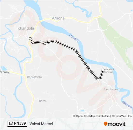 PNJ39 Bus Line Map