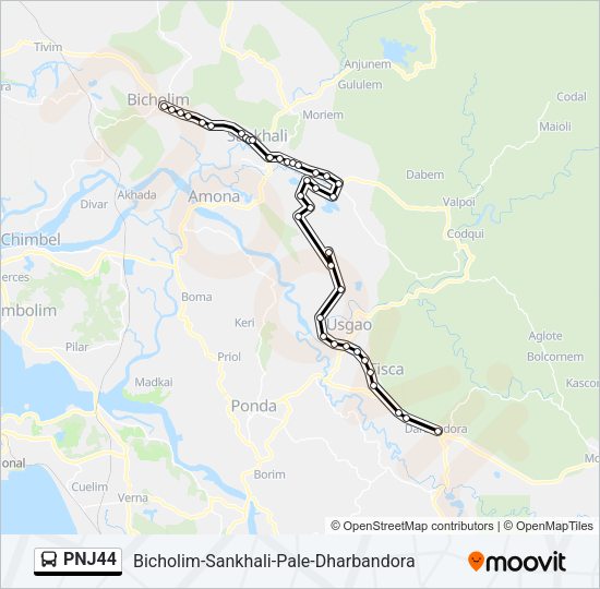 PNJ44 Bus Line Map