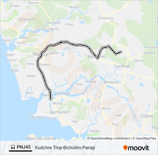 PNJ45 Bus Line Map