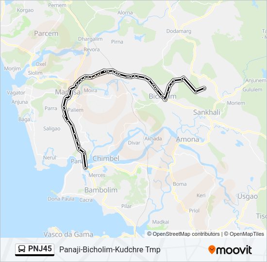 PNJ45 Bus Line Map