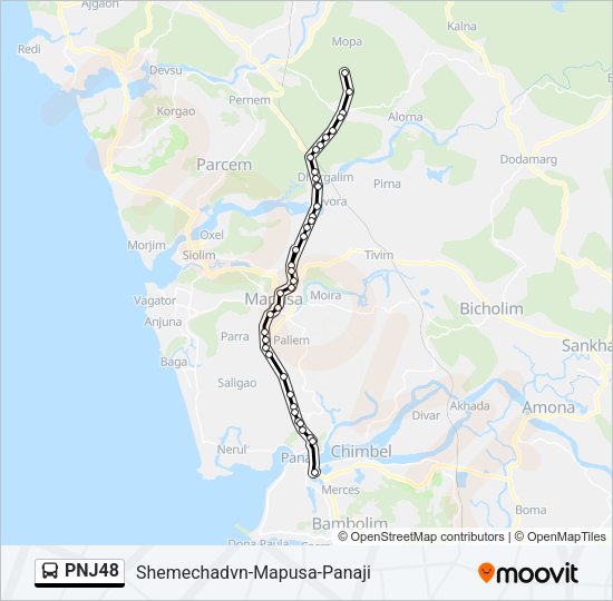 PNJ48 Bus Line Map