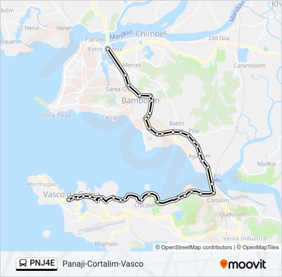 PNJ4E Bus Line Map