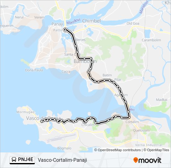 PNJ4E Bus Line Map