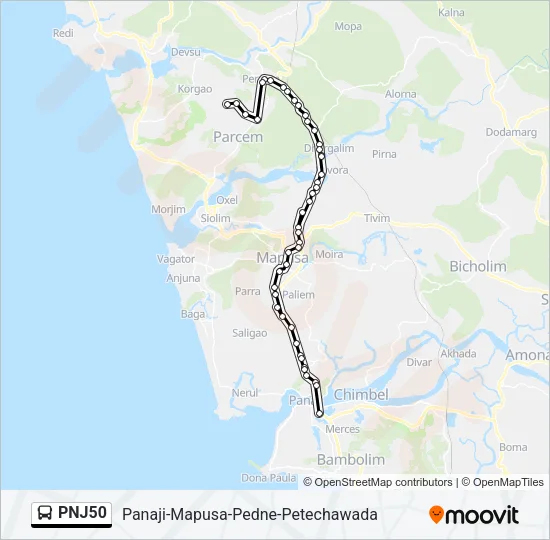 PNJ50 Bus Line Map
