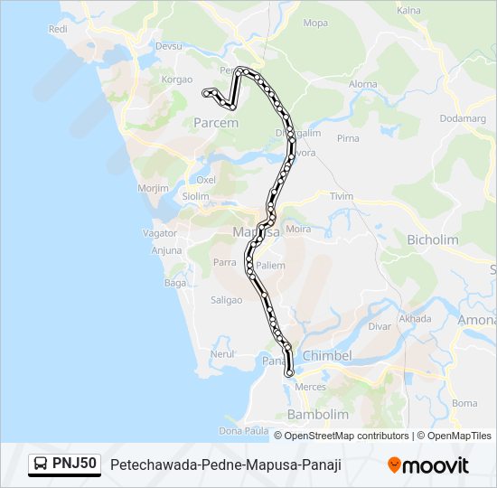PNJ50 Bus Line Map