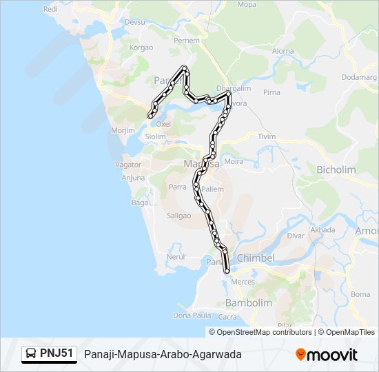 PNJ51 Bus Line Map
