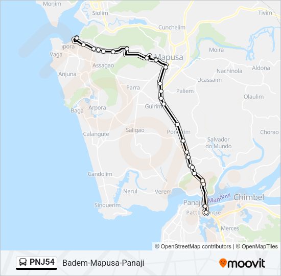 PNJ54 Bus Line Map