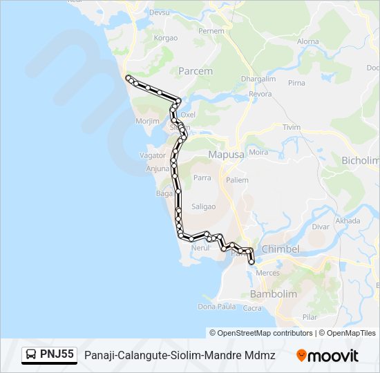 PNJ55 Bus Line Map