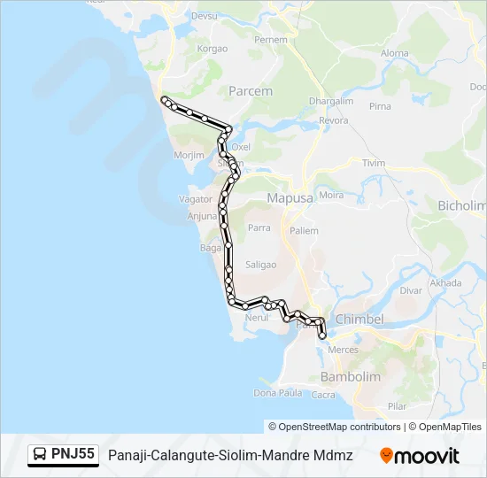 PNJ55 Bus Line Map