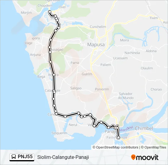 PNJ55 Bus Line Map