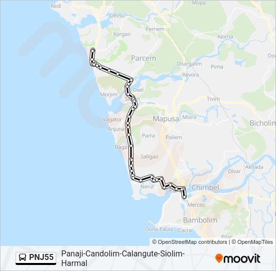 PNJ55 Bus Line Map
