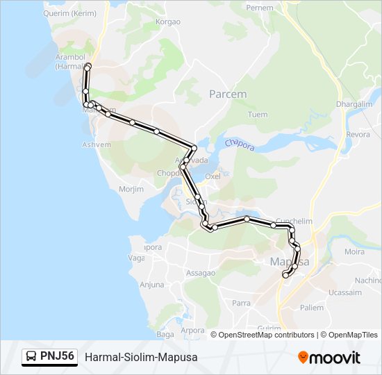 PNJ56 Bus Line Map