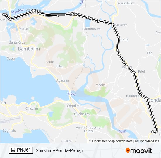 PNJ61 Bus Line Map