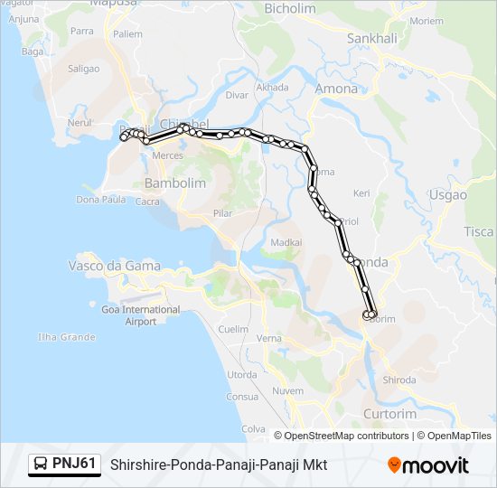 PNJ61 Bus Line Map