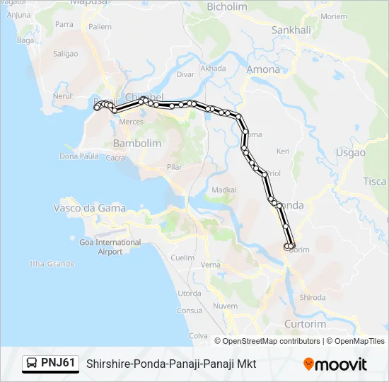 PNJ61 Bus Line Map