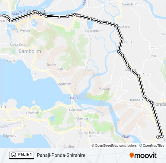 PNJ61 Bus Line Map