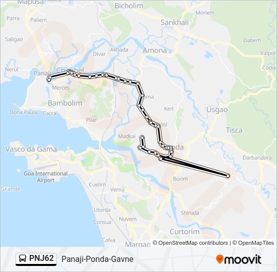 PNJ62 Bus Line Map