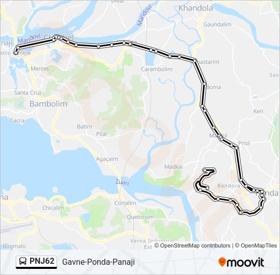 PNJ62 Bus Line Map