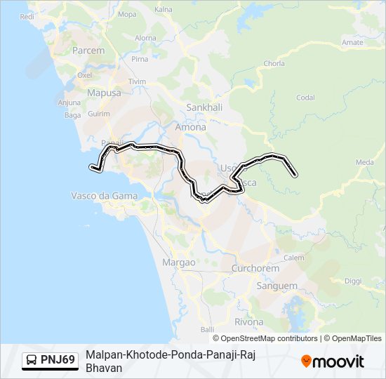 PNJ69 Bus Line Map