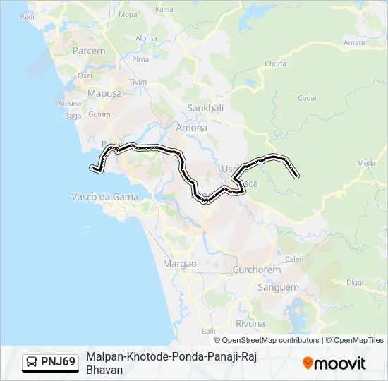 PNJ69 Bus Line Map