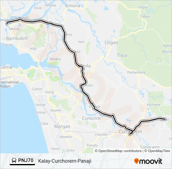 PNJ70 Bus Line Map