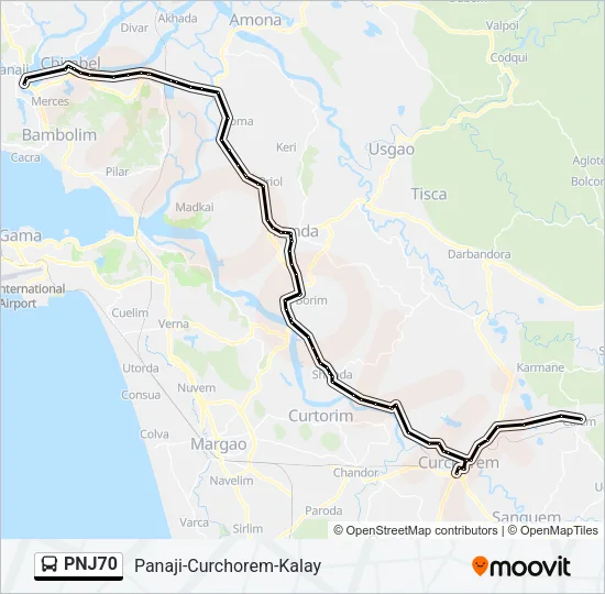 PNJ70 Bus Line Map
