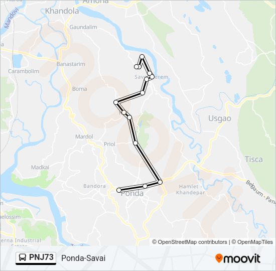 PNJ73 Bus Line Map