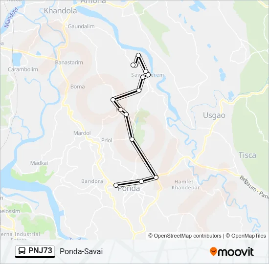 PNJ73 Bus Line Map