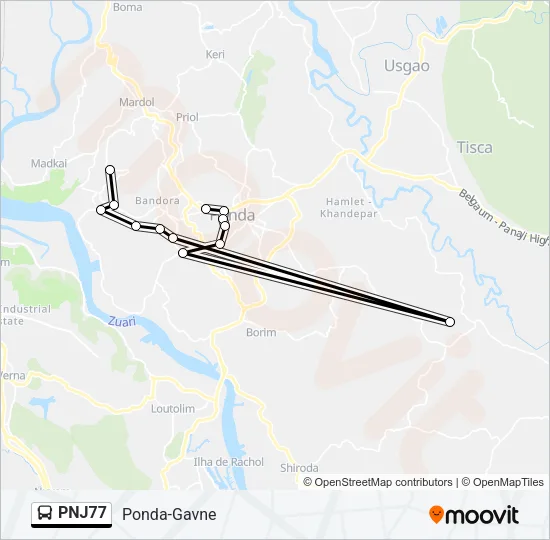 PNJ77 Bus Line Map