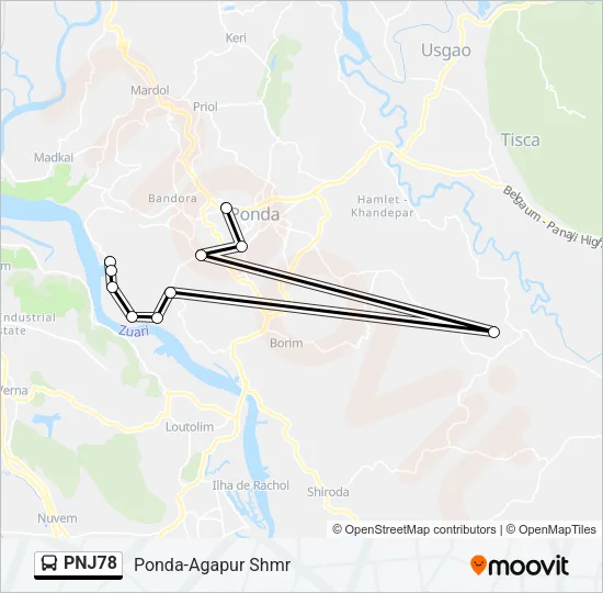 PNJ78 Bus Line Map