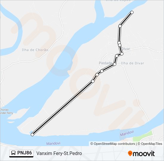 PNJ86 Bus Line Map