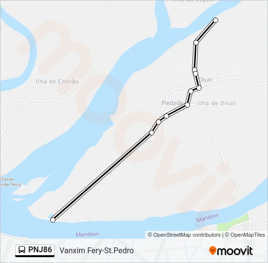 PNJ86 Bus Line Map