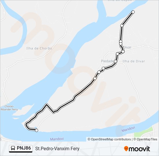 PNJ86 Bus Line Map